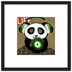 'I <3 Music' Panda Paper Print