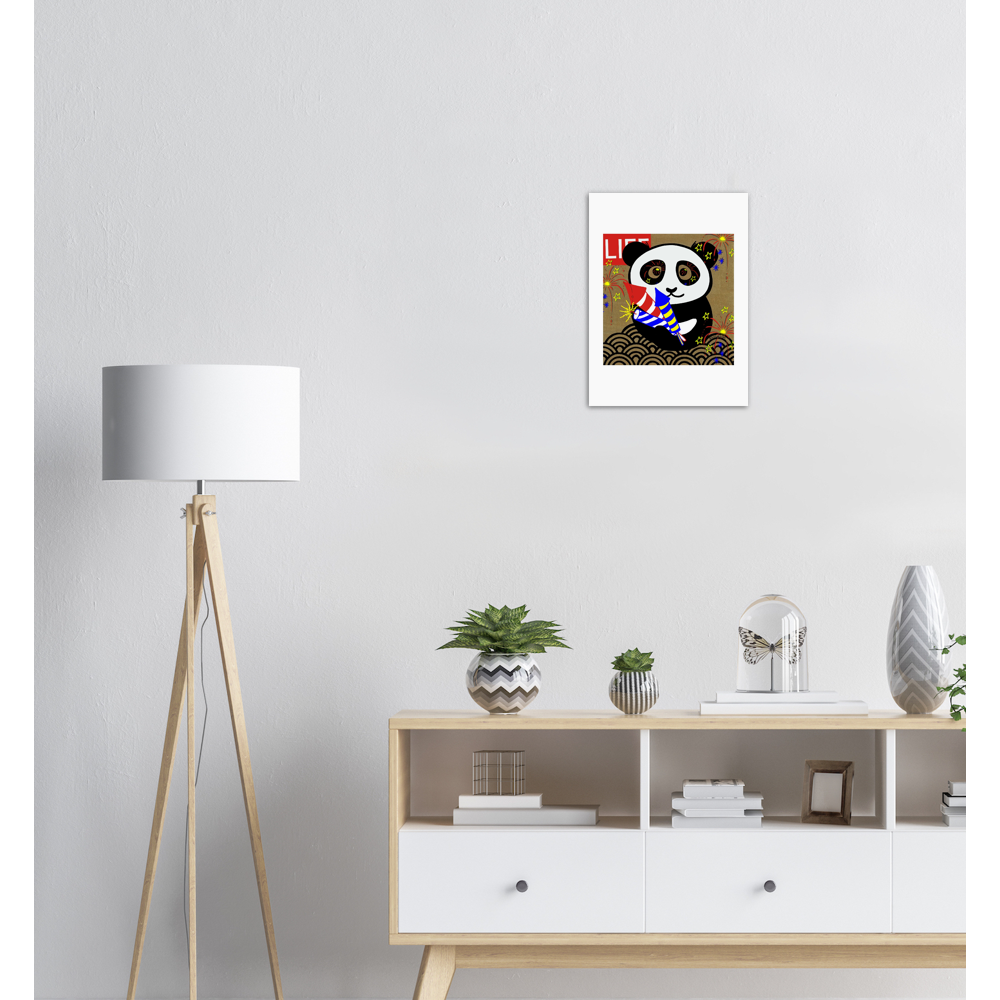 Fireworks Panda Paper Print